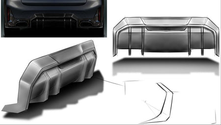 FUTURE DESIGN - BMW 3 SERIES G20 / G21 CARBON FIBRE REAR DIFFUSER V1 - Aero Carbon UK