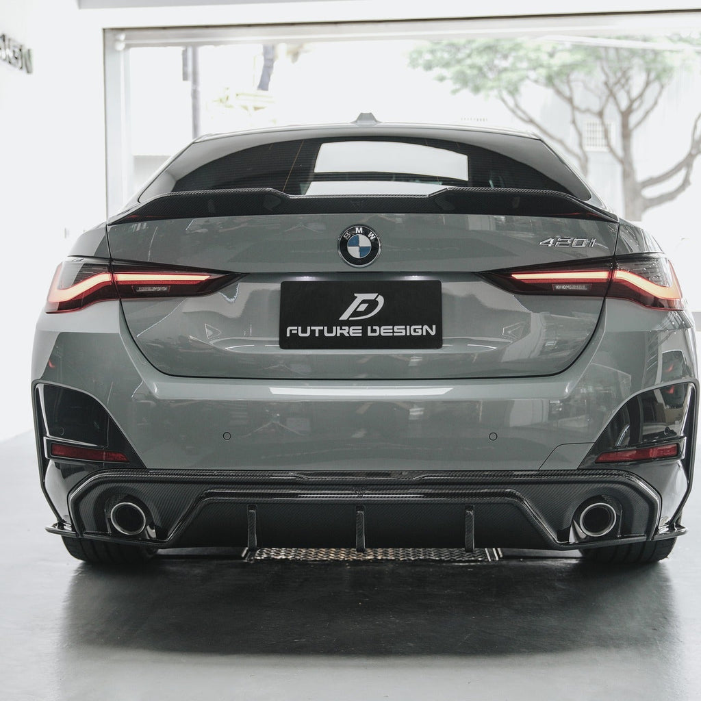 FUTURE DESIGN - BMW 4 SERIES G26 GRAN COUPE CARBON FIBRE REAR DIFFUSER ...