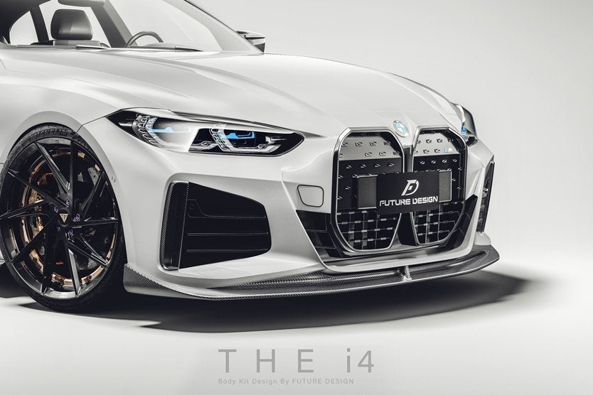 FUTURE DESIGN - BMW 4 SERIES G26 GRAN COUPE / I4 G26 CARBON FIBRE FRONT LIP V2 - Aero Carbon UK