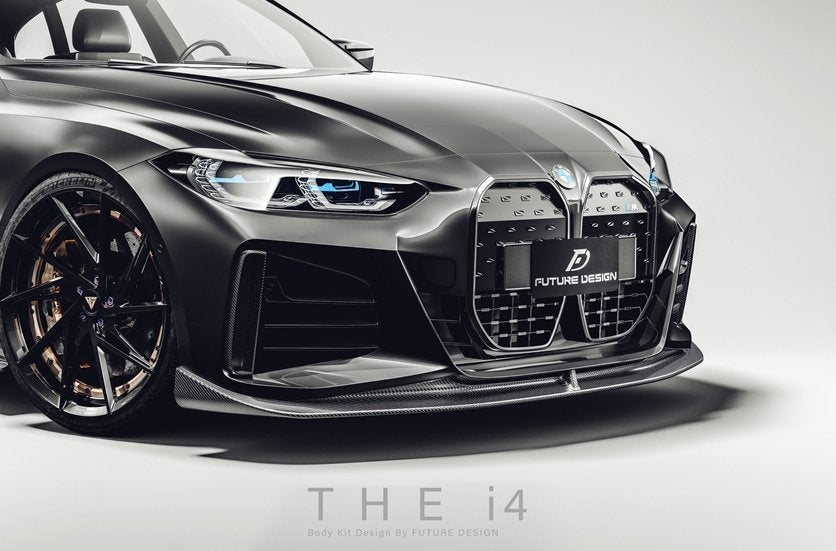 FUTURE DESIGN - BMW 4 SERIES G26 GRAN COUPE / I4 G26 CARBON FIBRE FRONT LIP V2 - Aero Carbon UK