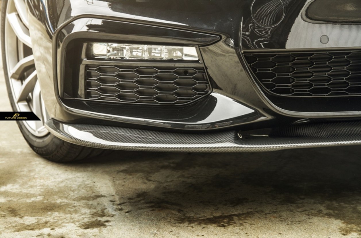 FUTURE DESIGN - BMW 5 SERIES G30 PRE LCI CARBON FIBRE FRONT LIP ( 3D STYLE ) - Aero Carbon UK