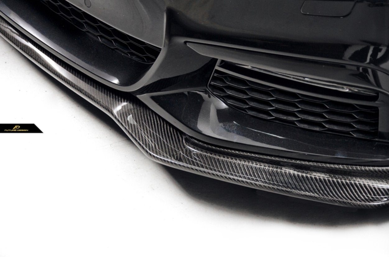FUTURE DESIGN - BMW 5 SERIES G30 PRE LCI CARBON FIBRE FRONT LIP ( CC STYLE ) - Aero Carbon UK