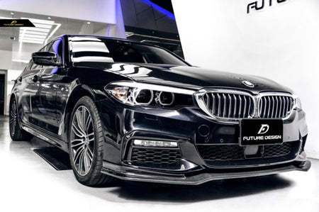 FUTURE DESIGN - BMW 5 SERIES G30 PRE LCI CARBON FIBRE FRONT LIP ( CC STYLE ) - Aero Carbon UK