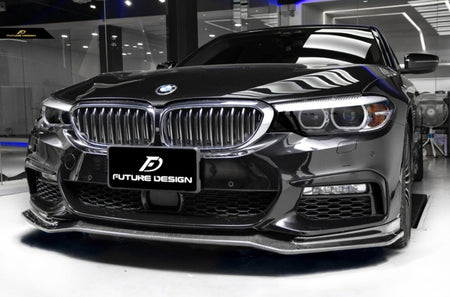 FUTURE DESIGN - BMW 5 SERIES G30 PRE LCI CARBON FIBRE FRONT LIP ( CC STYLE ) - Aero Carbon UK
