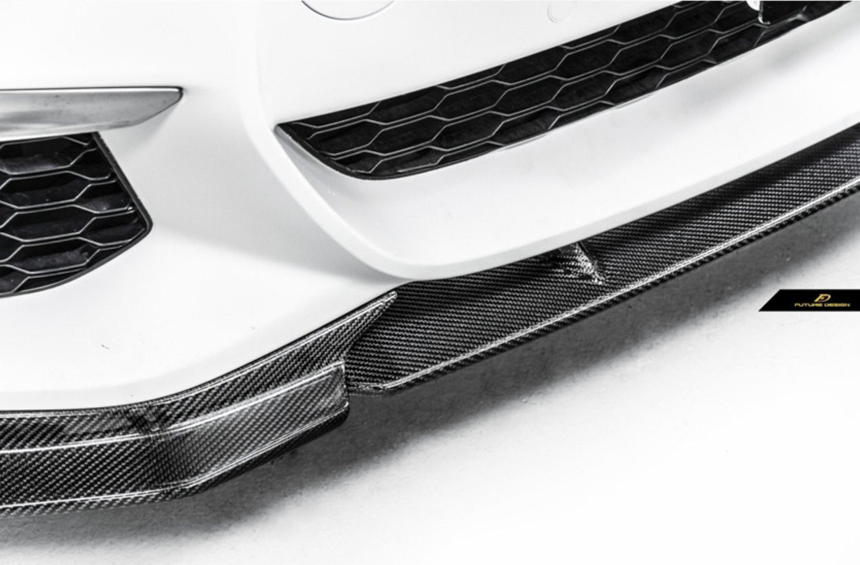 FUTURE DESIGN - BMW 5 SERIES G30 PRE LCI CARBON FIBRE FRONT LIP ( GT STYLE ) - Aero Carbon UK