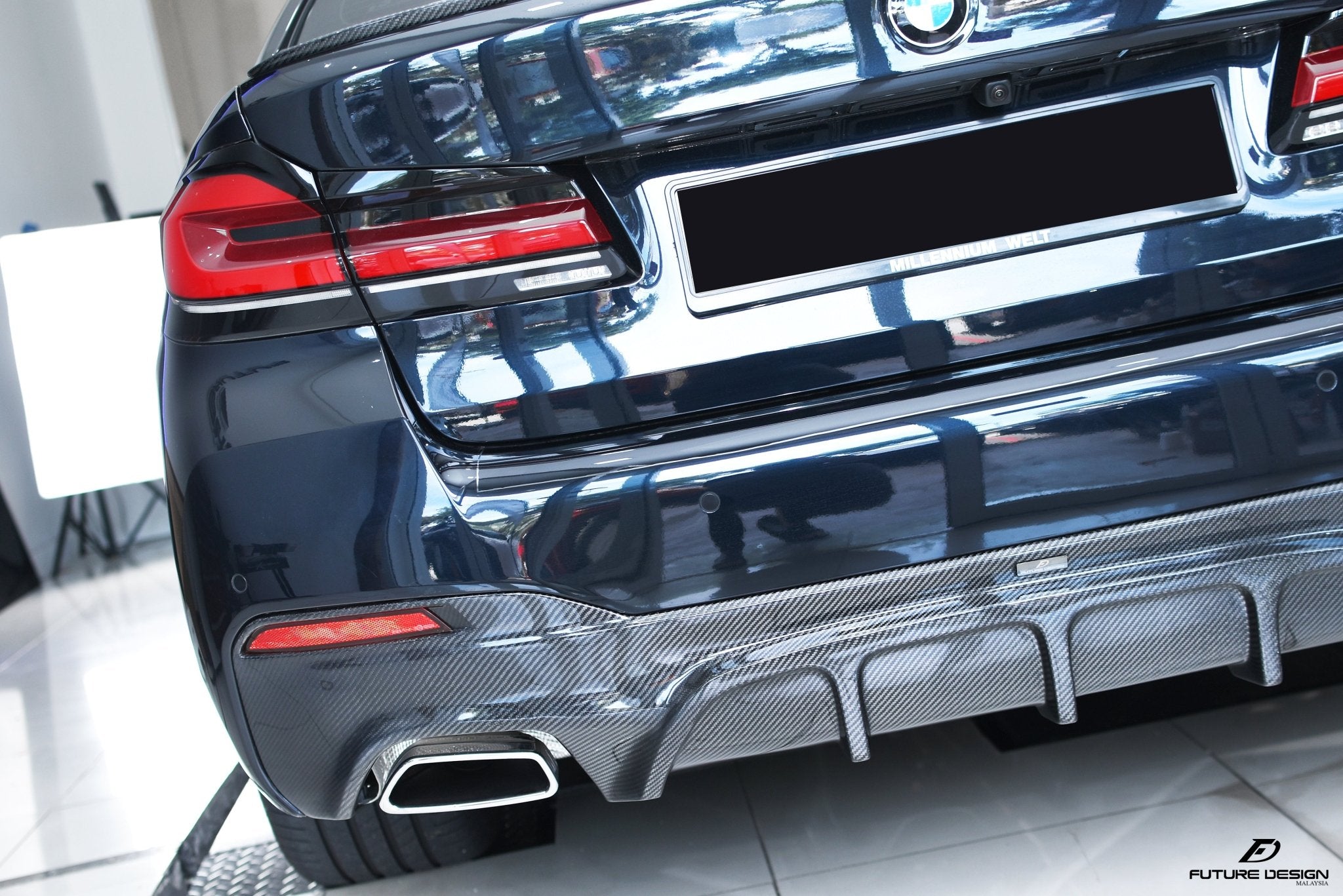 FUTURE DESIGN - BMW 5 SERIES G30 PRE LCI CARBON FIBRE REAR DIFFUSER ...