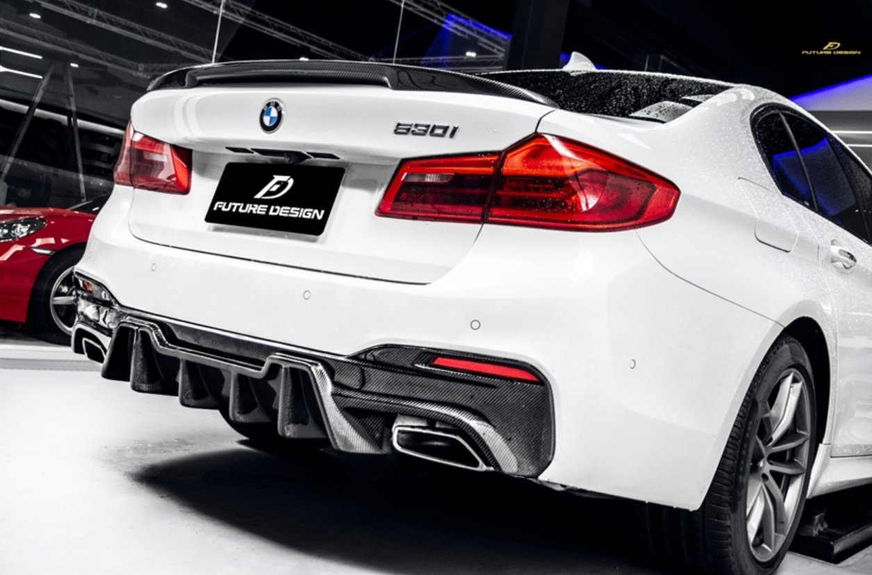 FUTURE DESIGN - BMW 5 SERIES G30 PRE LCI CARBON FIBRE REAR DIFFUSER ...