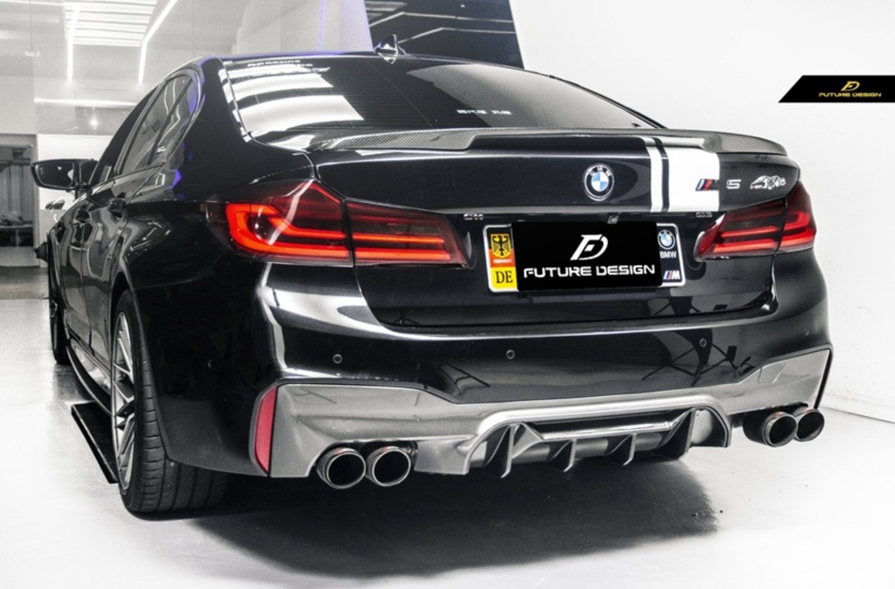 FUTURE DESIGN - BMW 5 SERIES G30 PRE LCI CARBON FIBRE REAR DIFFUSER ...