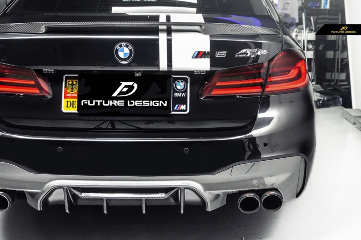 FUTURE DESIGN - BMW 5 SERIES G30 PRE LCI CARBON FIBRE REAR DIFFUSER ( M5 STYLE ) - Aero Carbon UK