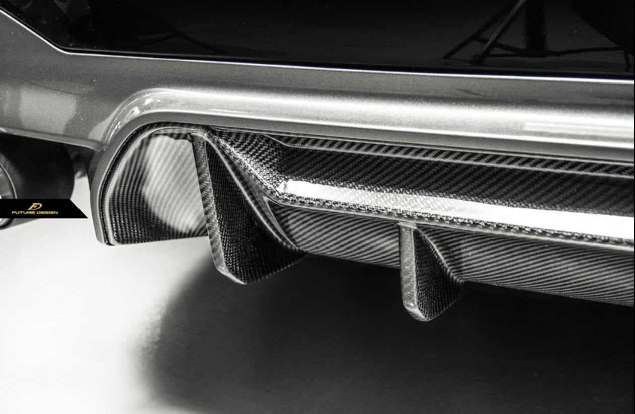 FUTURE DESIGN - BMW 5 SERIES G30 PRE LCI CARBON FIBRE REAR DIFFUSER ( M5 STYLE ) - Aero Carbon UK