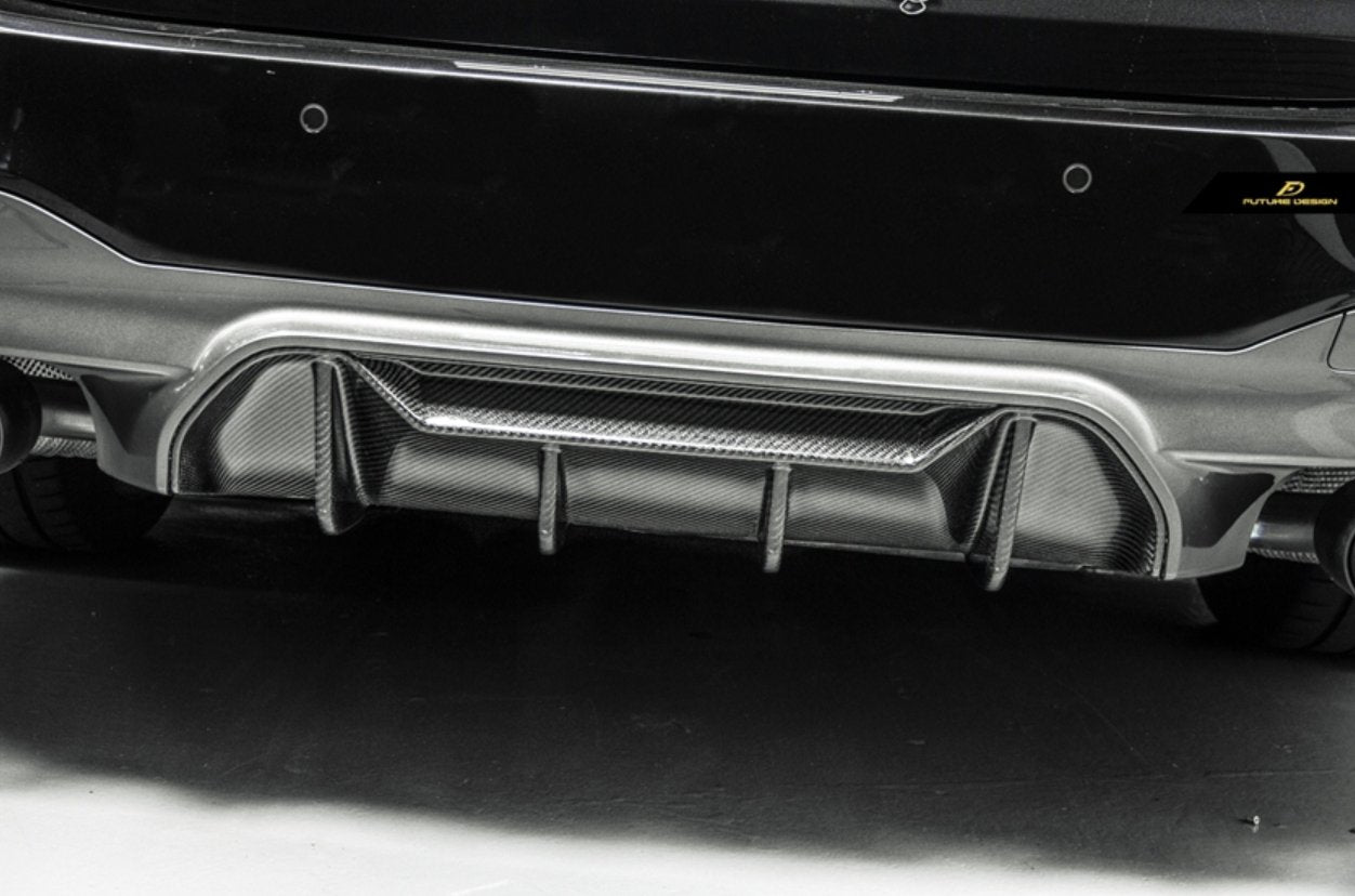 FUTURE DESIGN - BMW 5 SERIES G30 PRE LCI CARBON FIBRE REAR DIFFUSER ( M5 STYLE ) - Aero Carbon UK