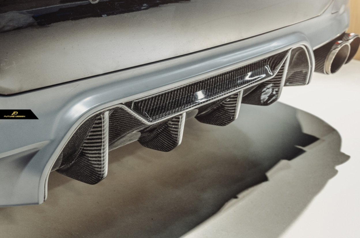 FUTURE DESIGN - BMW 5 SERIES G30 PRE LCI CARBON FIBRE REAR DIFFUSER ( M5 STYLE ) - Aero Carbon UK