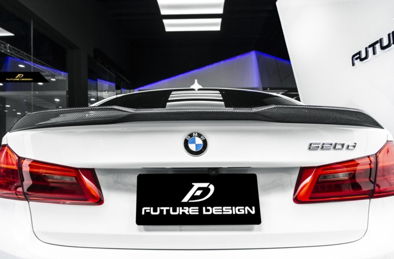 FUTURE DESIGN - BMW 5 SERIES G30 PRE LCI CARBON FIBRE REAR SPOILER ( CS STYLE ) - Aero Carbon UK