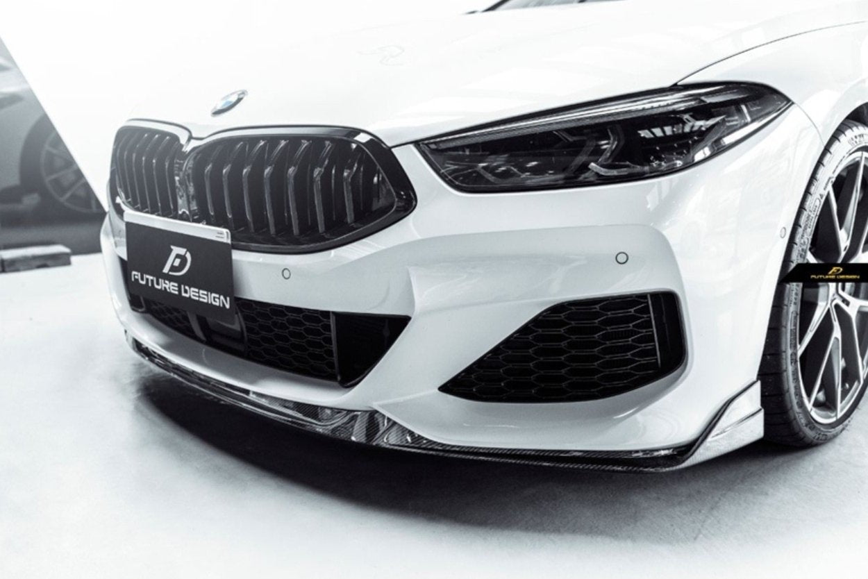 FUTURE DESIGN- BMW 8 SERIES G14 G15 G16 CARBON FIBRE FRONT LIP - Aero Carbon UK