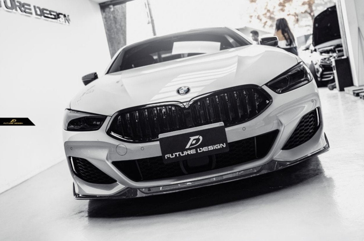 FUTURE DESIGN- BMW 8 SERIES G14 G15 G16 CARBON FIBRE FRONT LIP - Aero Carbon UK