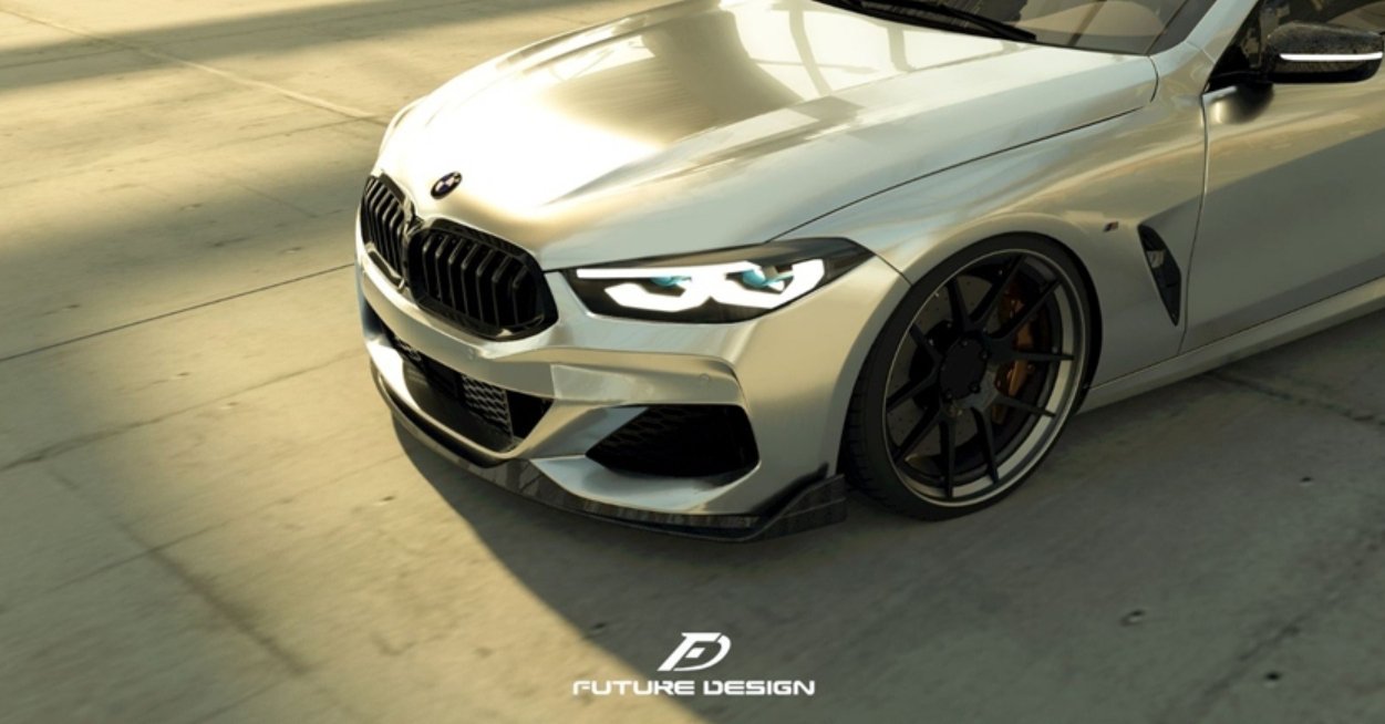 FUTURE DESIGN- BMW 8 SERIES G14 G15 G16 CARBON FIBRE FRONT LIP - Aero Carbon UK