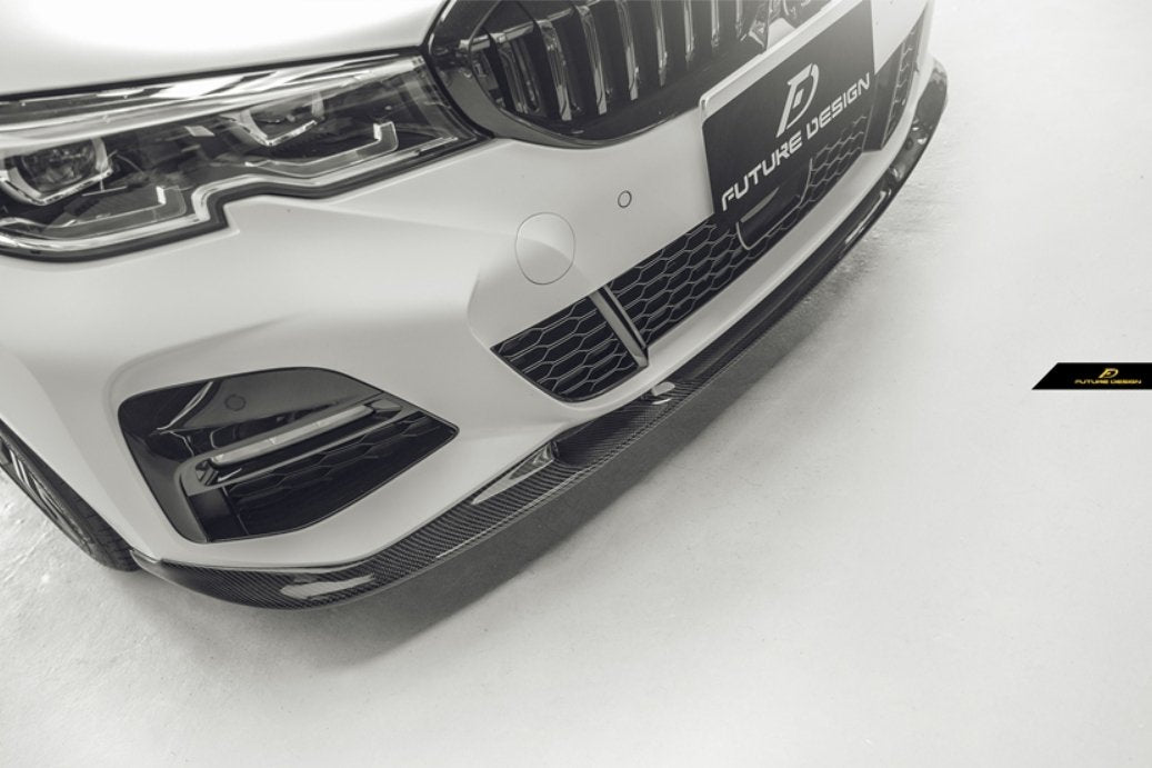 FUTURE DESIGN - BMW G20 3 SERIES CARBON FIBRE FRONT LIP 3D STYLE - Aero Carbon UK