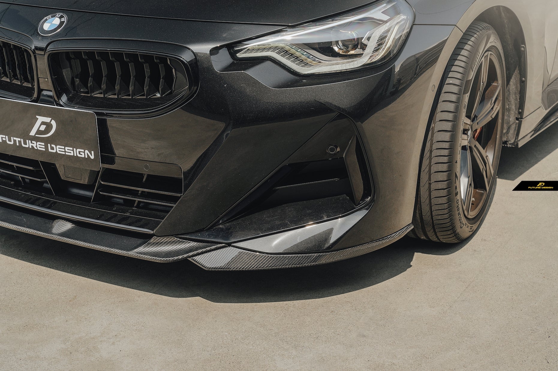 FUTURE DESIGN - BMW G42 2 SERIES CARBON FIBRE FRONT LIP - Aero Carbon UK