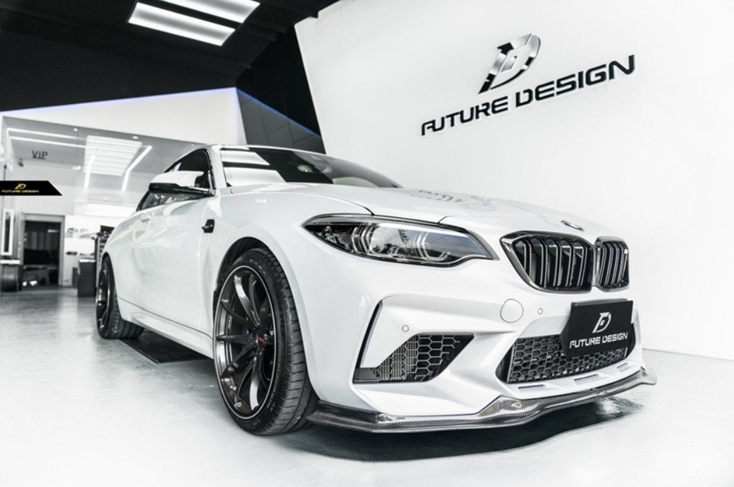 FUTURE DESIGN - BMW M2C F87 DRY CARBON FIBRE FRONT LIP V2 - Aero Carbon UK