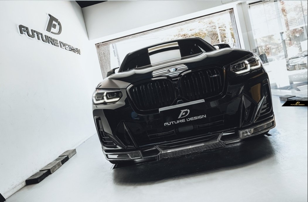 FUTURE DESIGN - BMW X4 G02 LCI DRY CARBON FIBRE FRONT LIP - Aero Carbon UK