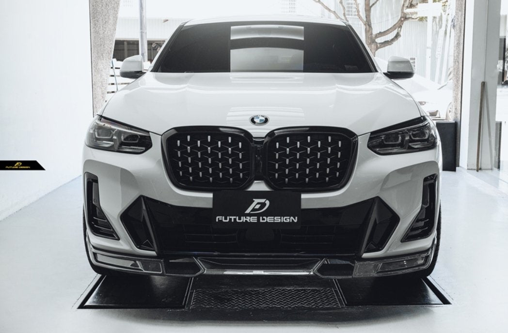 FUTURE DESIGN - BMW X4 G02 LCI DRY CARBON FIBRE FRONT LIP - Aero Carbon UK