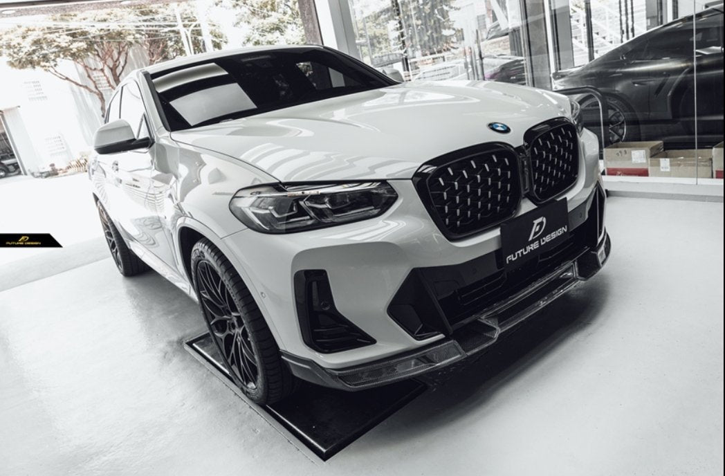 FUTURE DESIGN - BMW X4 G02 LCI DRY CARBON FIBRE FRONT LIP - Aero Carbon UK