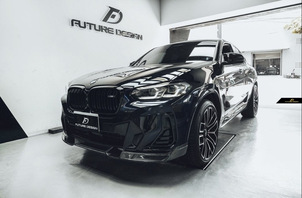 FUTURE DESIGN - BMW X4 G02 LCI DRY CARBON FIBRE FRONT LIP - Aero Carbon UK