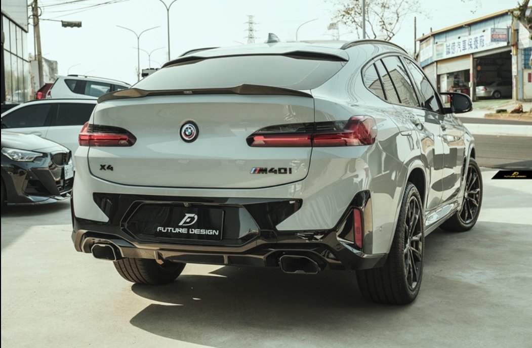 X4 Rear Lens Mod FUTURE DESIGN - BMW X4 G02 LCI DRY CARBON FIBRE REAR SPOILER – Aero ...