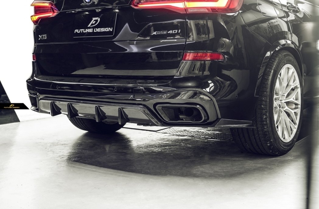 FUTURE DESIGN - BMW X5 G05 DRY CARBON FIBRE REAR DIFFUSER - Aero Carbon UK