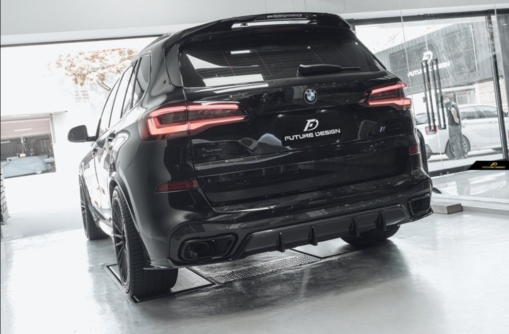 FUTURE DESIGN - BMW X5 G05 DRY CARBON FIBRE REAR DIFFUSER - Aero Carbon UK