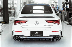 FUTURE DESIGN - MERCEDES BENZ C118 C250 CLA 35 CLA 45 CARBON FIBRE REAR SPOILER - Aero Carbon UK