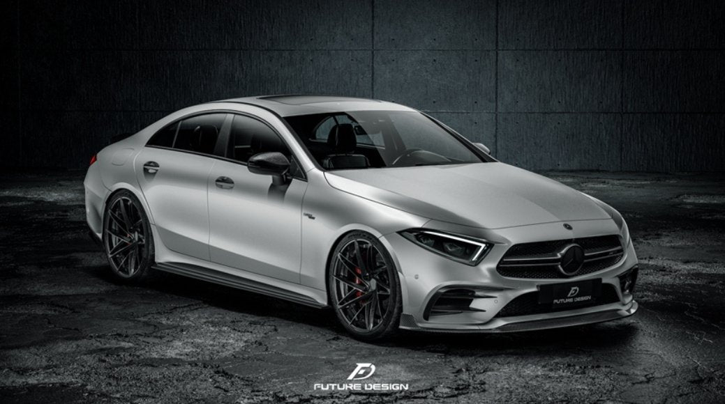 FUTURE DESIGN - MERCEDES BENZ CLS W257 DRY CARBON FIBRE FRONT LIP - Aero Carbon UK