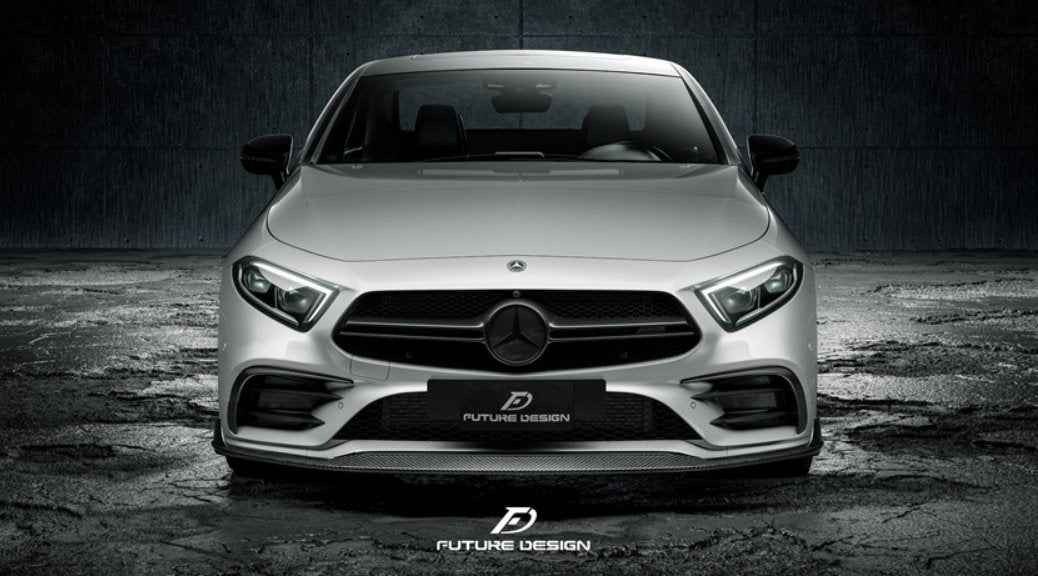 FUTURE DESIGN - MERCEDES BENZ CLS W257 DRY CARBON FIBRE FRONT LIP - Aero Carbon UK