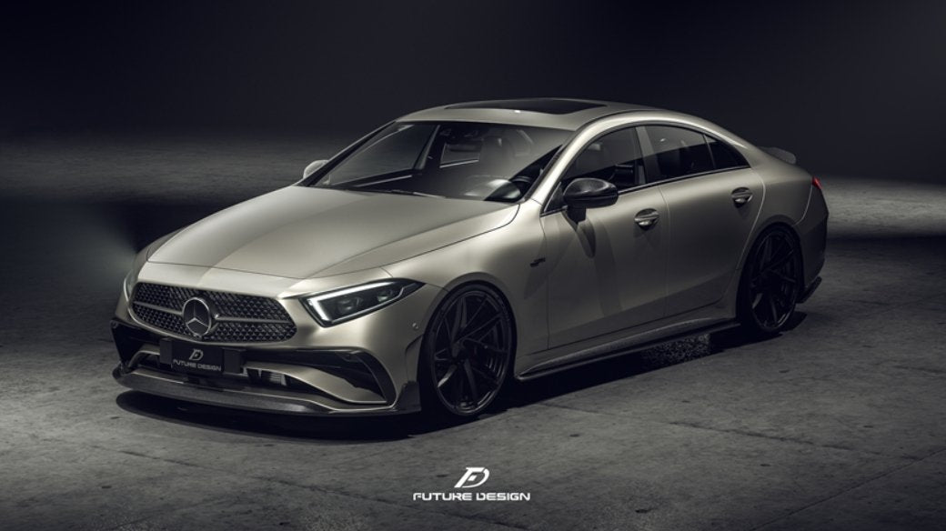 FUTURE DESIGN - MERCEDES BENZ CLS W257 DRY CARBON FIBRE FRONT LIP FD STYLE - Aero Carbon UK