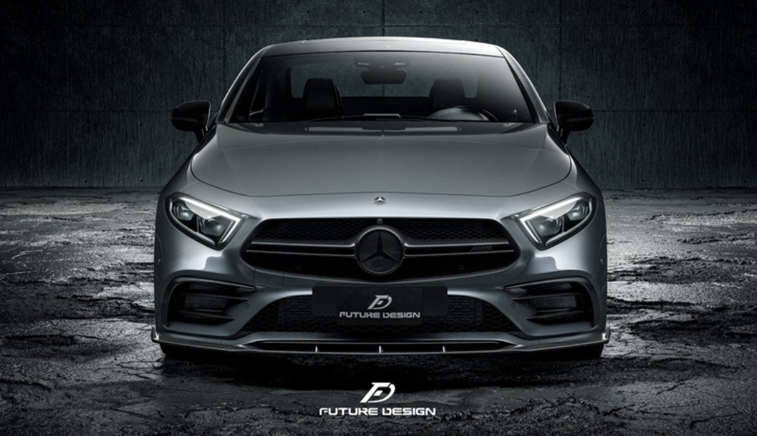 FUTURE DESIGN - MERCEDES BENZ CLS W257 DRY CARBON FIBRE FRONT LIP GTS STYLE - Aero Carbon UK