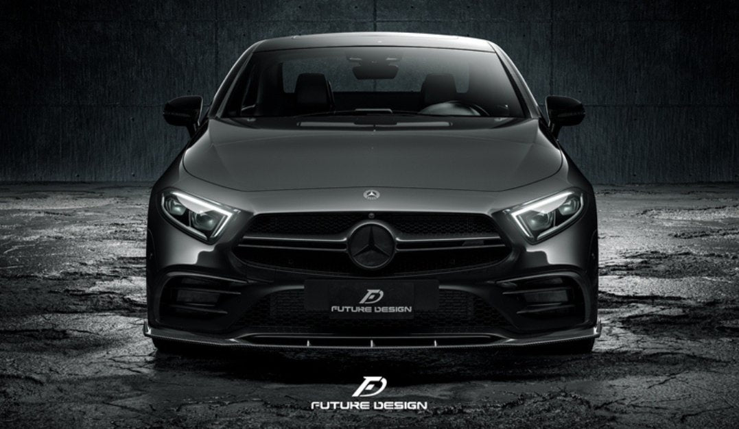 FUTURE DESIGN - MERCEDES BENZ CLS W257 DRY CARBON FIBRE FRONT LIP GTS STYLE - Aero Carbon UK