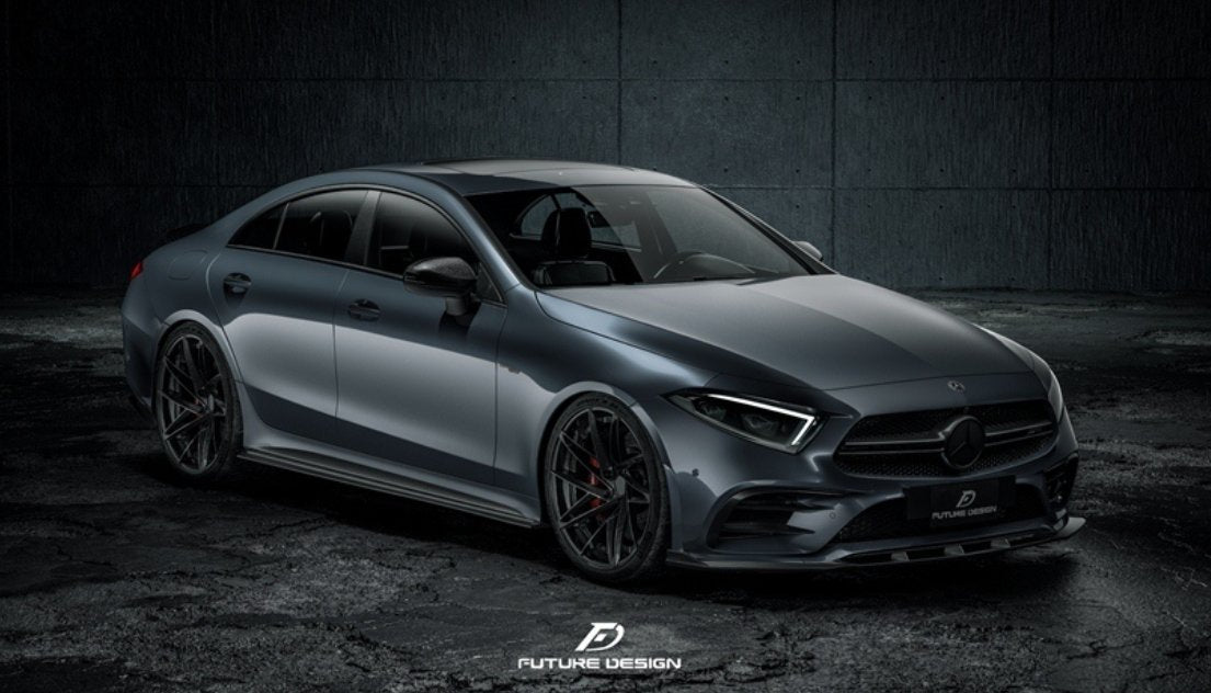 FUTURE DESIGN - MERCEDES BENZ CLS W257 DRY CARBON FIBRE FRONT LIP GTS STYLE - Aero Carbon UK