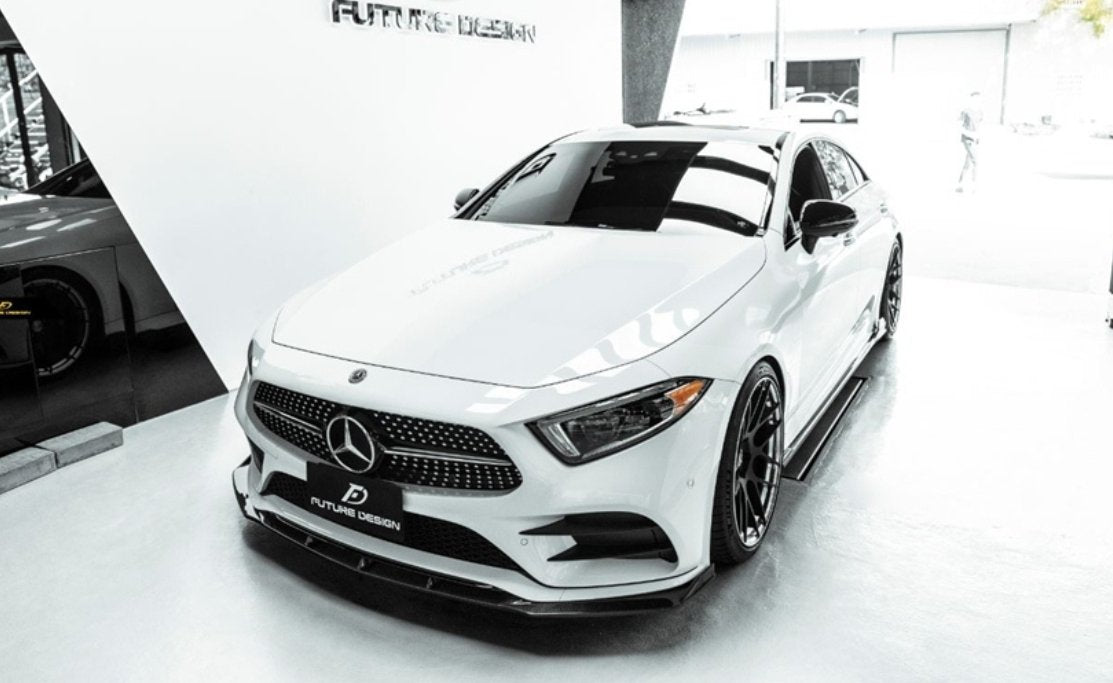 FUTURE DESIGN - MERCEDES BENZ CLS W257 DRY CARBON FIBRE SIDE SKIRTS GTS STYLE - Aero Carbon UK