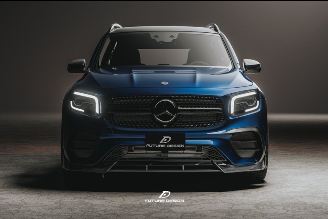 FUTURE DESIGN - MERCEDES BENZ GLB X247 DRY CARBON FIBRE FRONT LIP - Aero Carbon UK