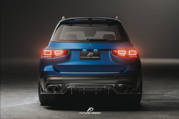 FUTURE DESIGN - MERCEDES BENZ GLB X247 DRY CARBON FIBRE REAR DIFFUSER