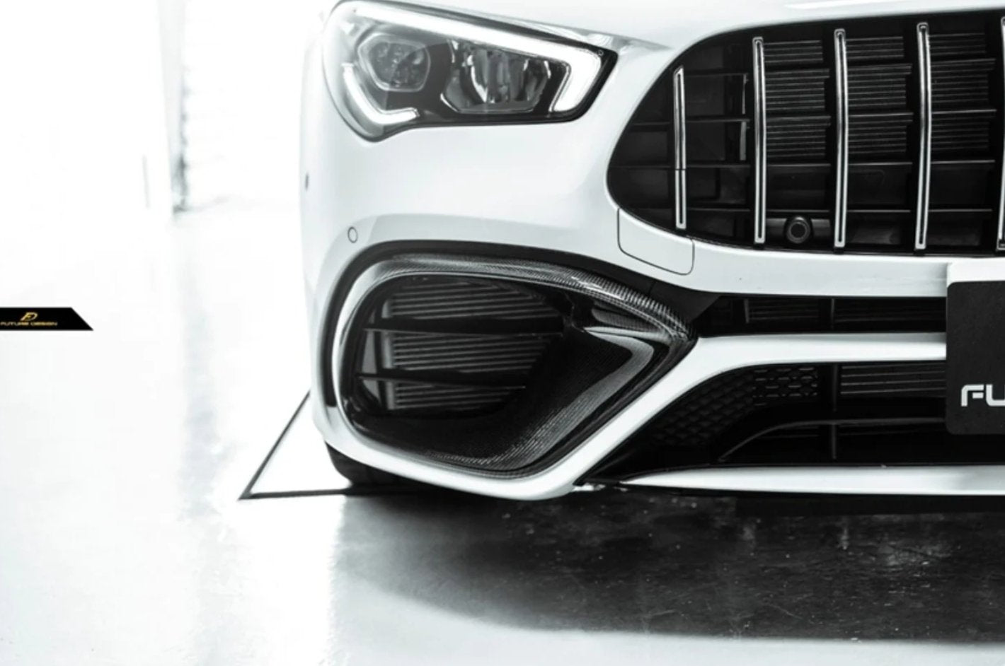 FUTURE DESIGN - MERCEDES BENZ W118 CLA 45 CARBON FIBRE FRONT AIR VENT DUCTS - Aero Carbon UK