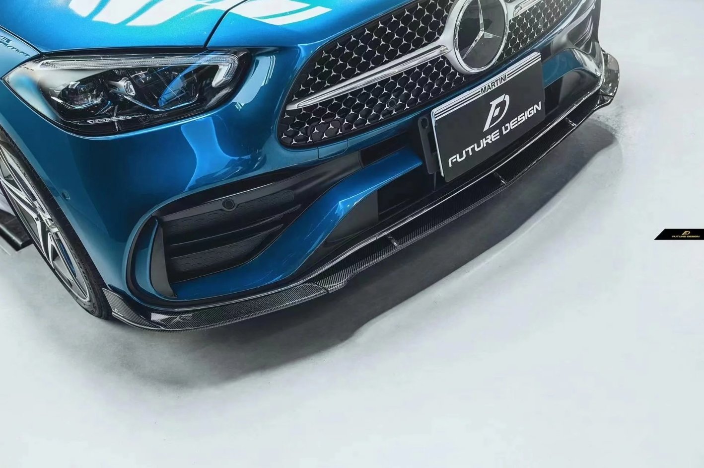 FUTURE DESIGN - MERCEDES BENZ W206 C CLASS C300 CARBON FIBRE FRONT LIP - Aero Carbon UK