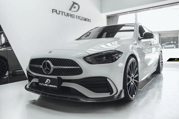 FUTURE DESIGN - MERCEDES BENZ W206 C CLASS C300 CARBON FIBRE FRONT LIP V1