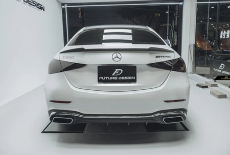FUTURE DESIGN - MERCEDES BENZ W206 C CLASS / C43 / C63 CARBON FIBRE V2 REAR SPOILER - Aero Carbon UK