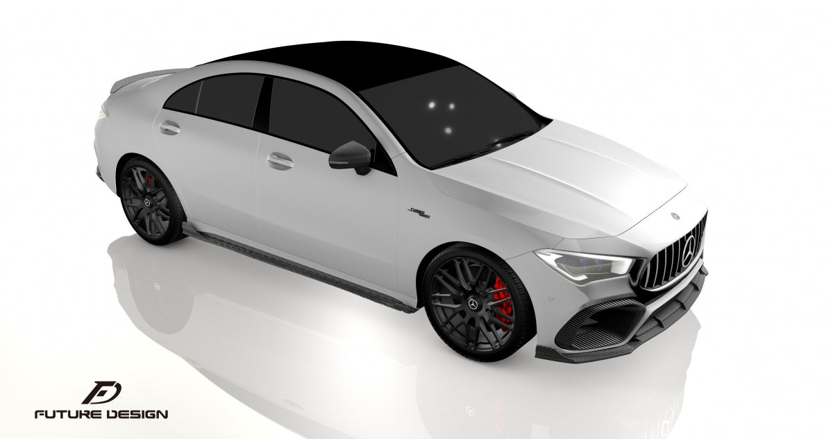 FUTURE DESIGN - MERCEDES CLA CLA45 C118 GT CARBON FIBRE FRONT LIP - Aero Carbon UK