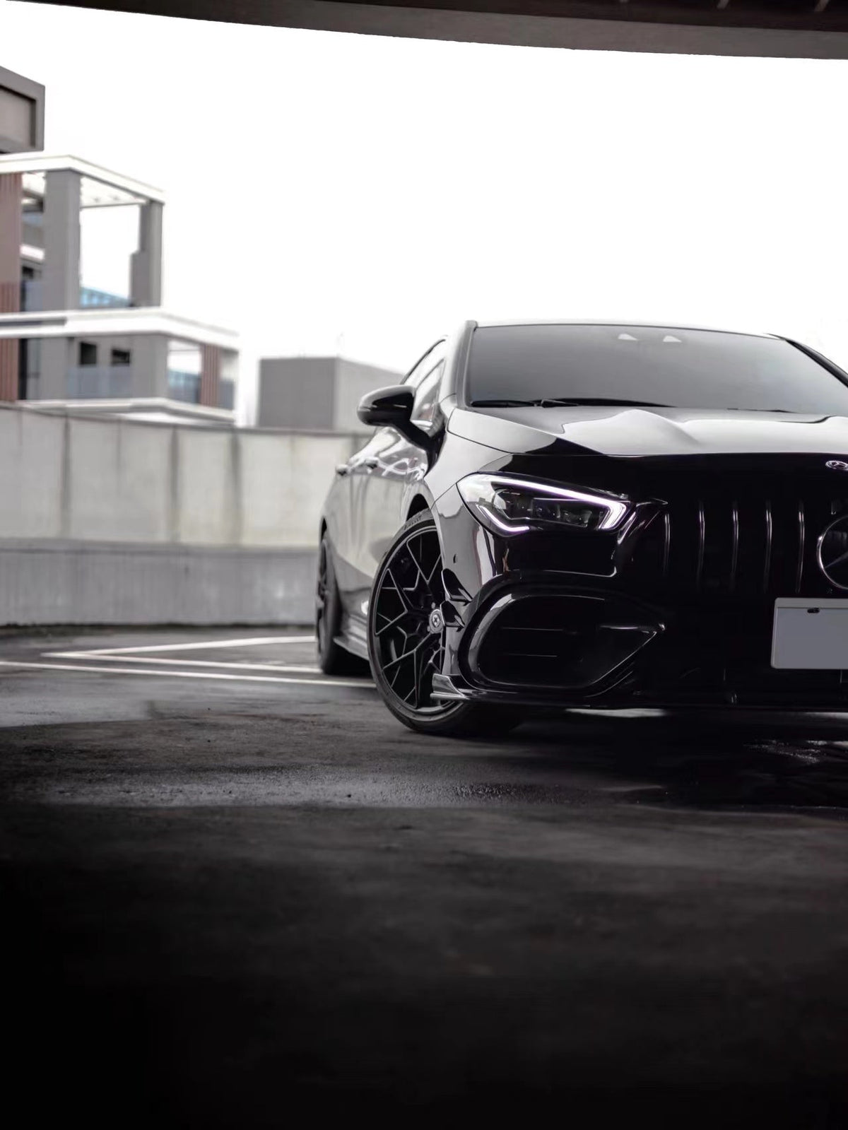 FUTURE DESIGN - MERCEDES CLA CLA45 C118 GT CARBON FIBRE FRONT LIP - Aero Carbon UK