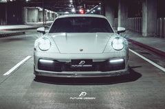 FUTURE DESIGN - PORSCHE 992 CARRERA DRY CARBON FIBRE FRONT LIP - Aero Carbon UK