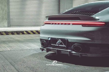 FUTURE DESIGN - PORSCHE 992 CARRERA DRY CARBON FIBRE REAR DIFFUSER - Aero Carbon UK
