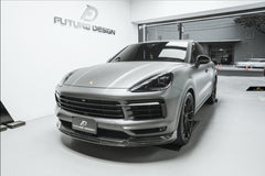 FUTURE DESIGN - PORSCHE CAYENNE COUPE 9Y3 DRY CARBON FIBRE FRONT LIP - Aero Carbon UK