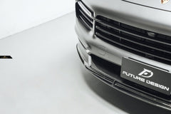 FUTURE DESIGN - PORSCHE CAYENNE COUPE 9Y3 DRY CARBON FIBRE FRONT LIP - Aero Carbon UK